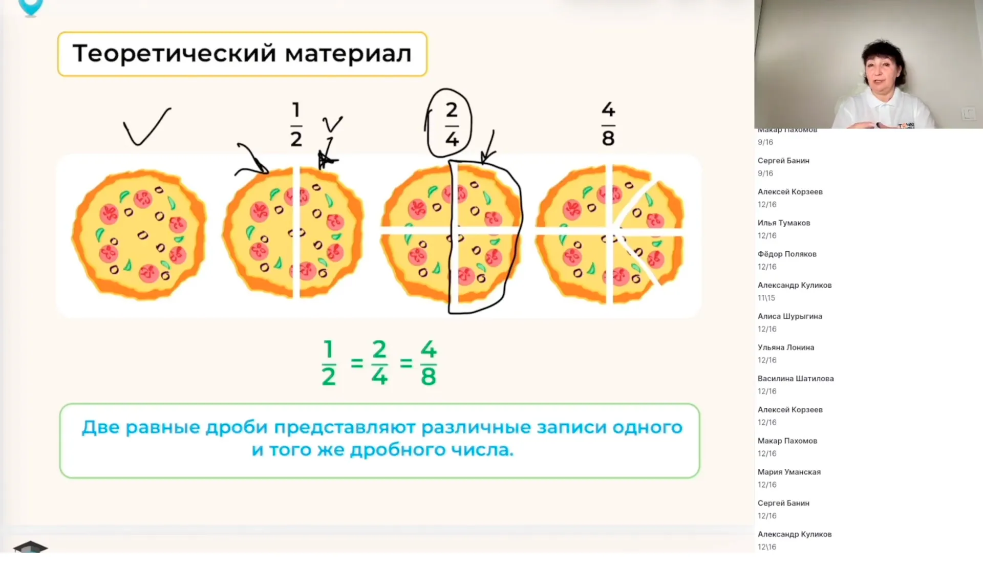 Сравнение дробей