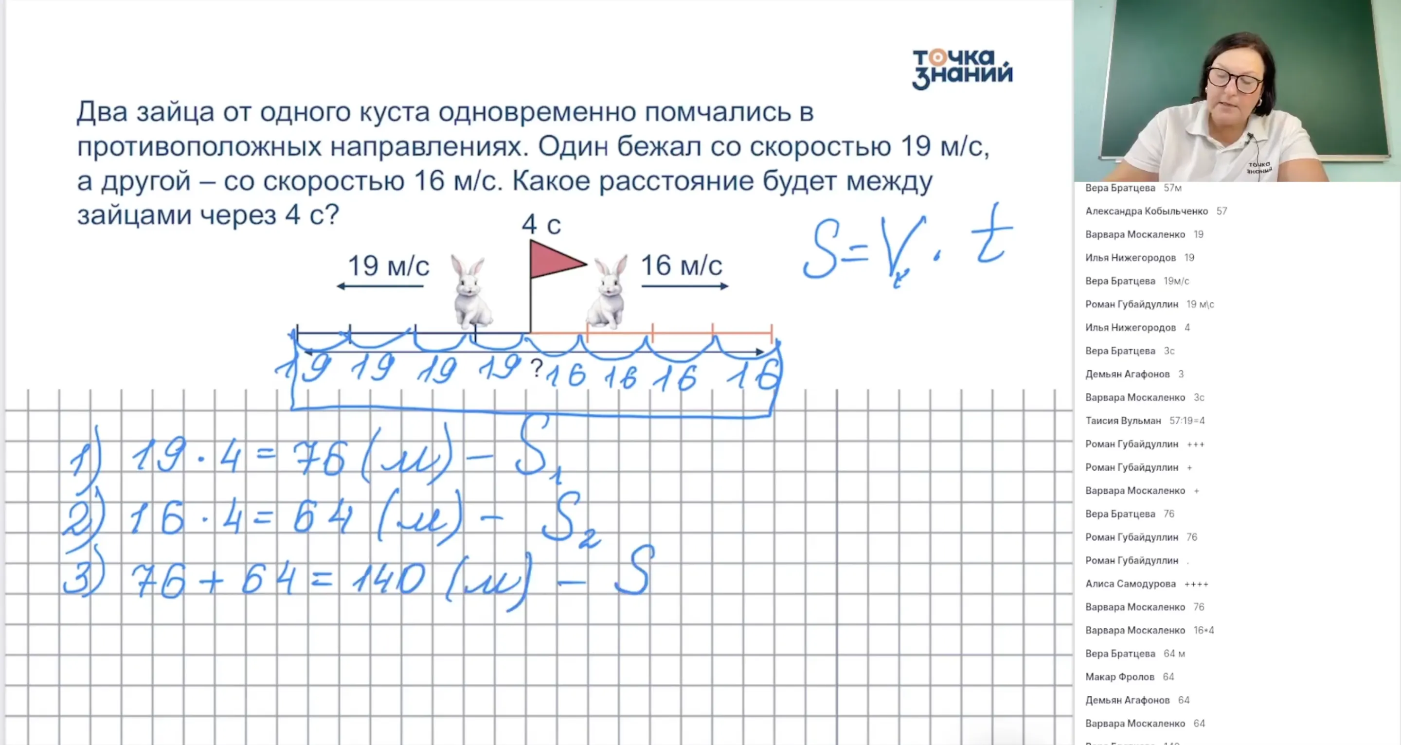 Решение задач на движение
