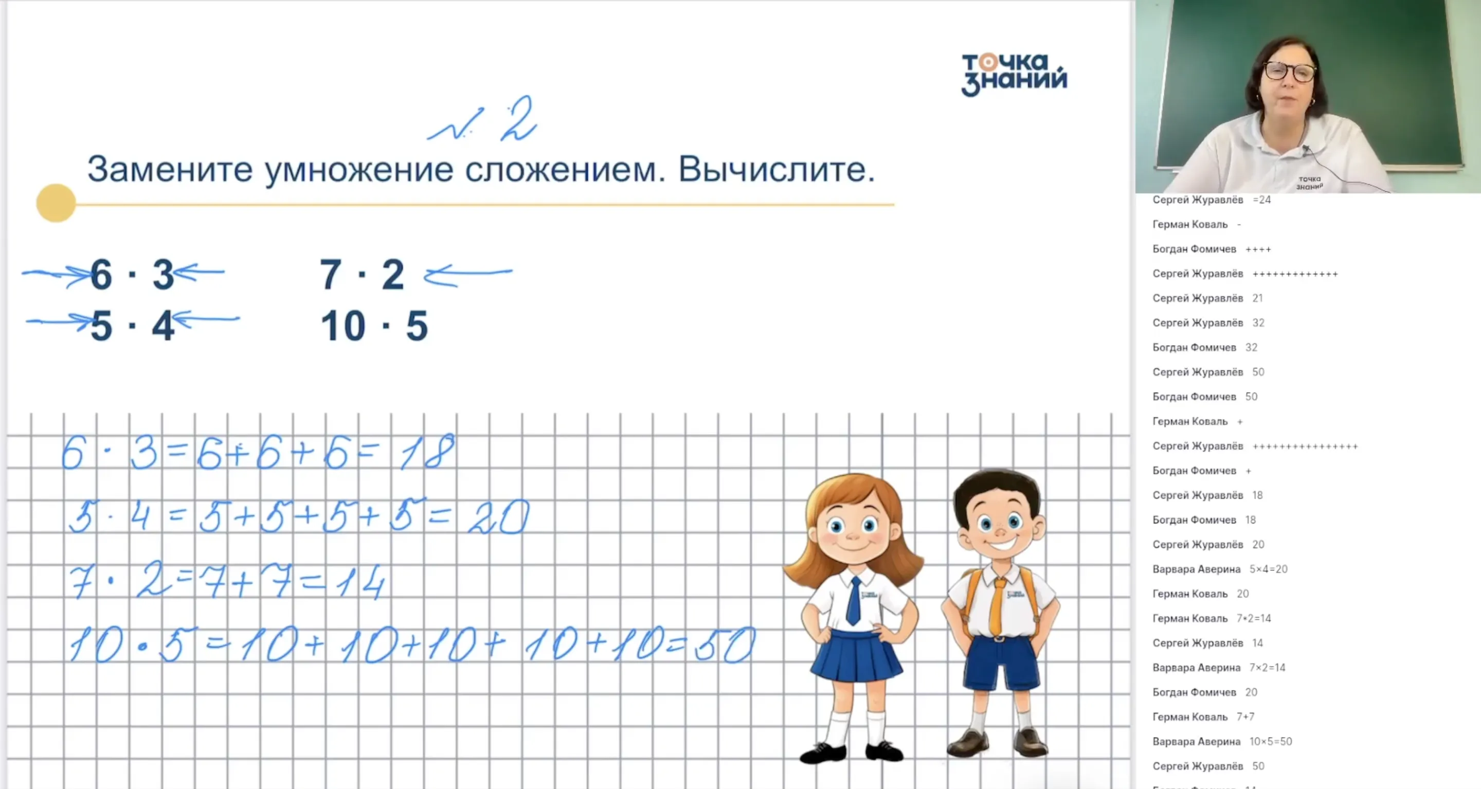 Умножение чисел. Взаимосвязь сложения и умножения